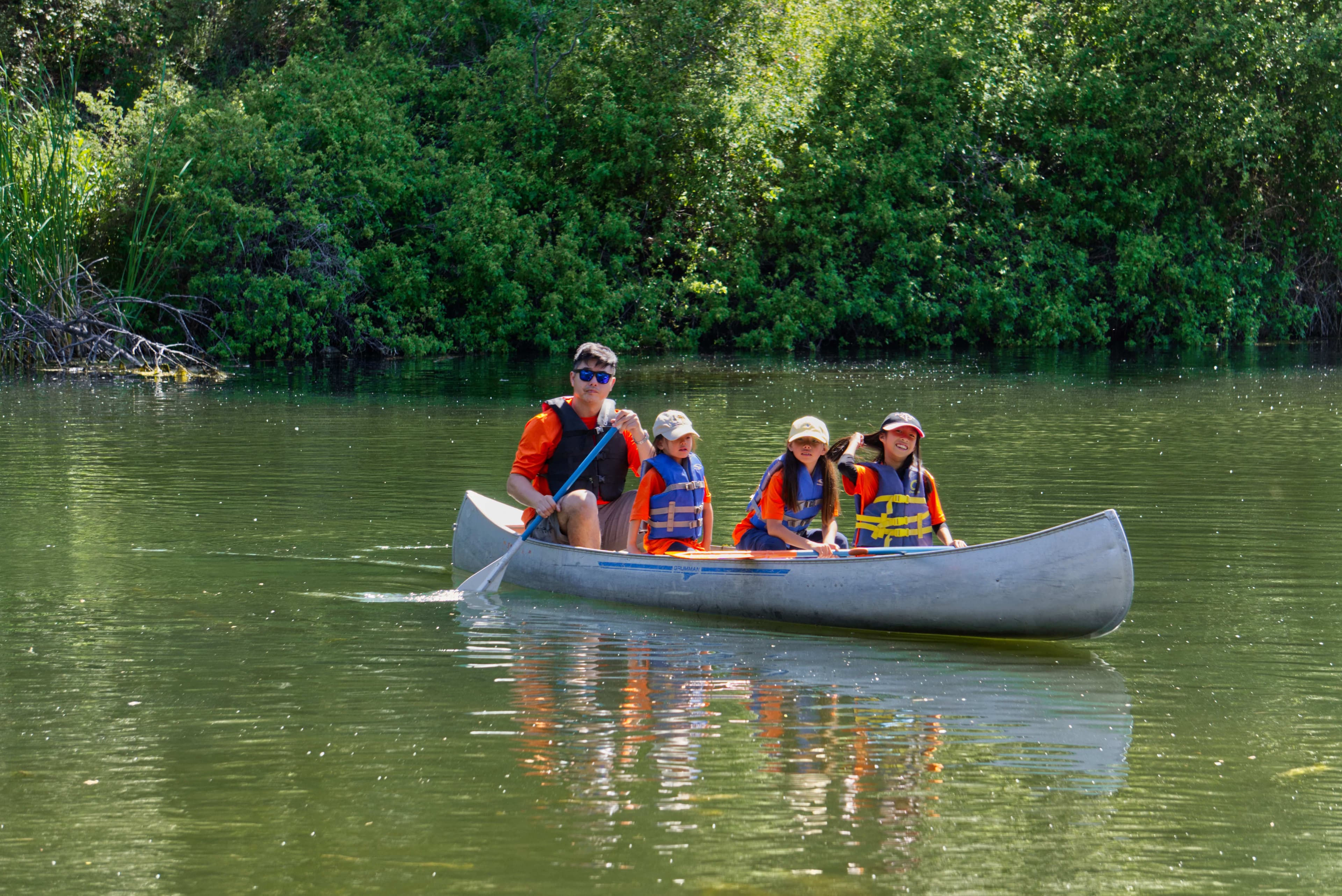 Troop members outdoors